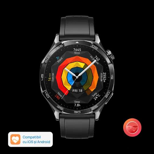 Huawei Watch GT 5 46mm si curea Fluoroelastomer Black - Comandă