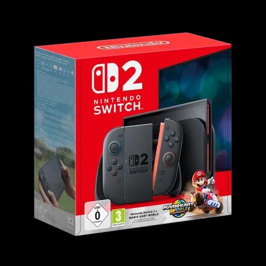 Nintendo Consola Switch 2 si Joc Mario Kart World 256GB Negru 12GB