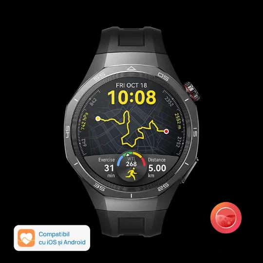 Huawei Watch GT 5 Pro 46mm si curea Fluoroelastomer Black