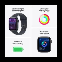 Apple Watch SE 3 GPS Cellular 40mm Midnight si Midnight Sport Band
