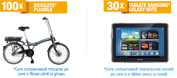 100 biciclete pliabile + 30 tablete Samsung galaxy note